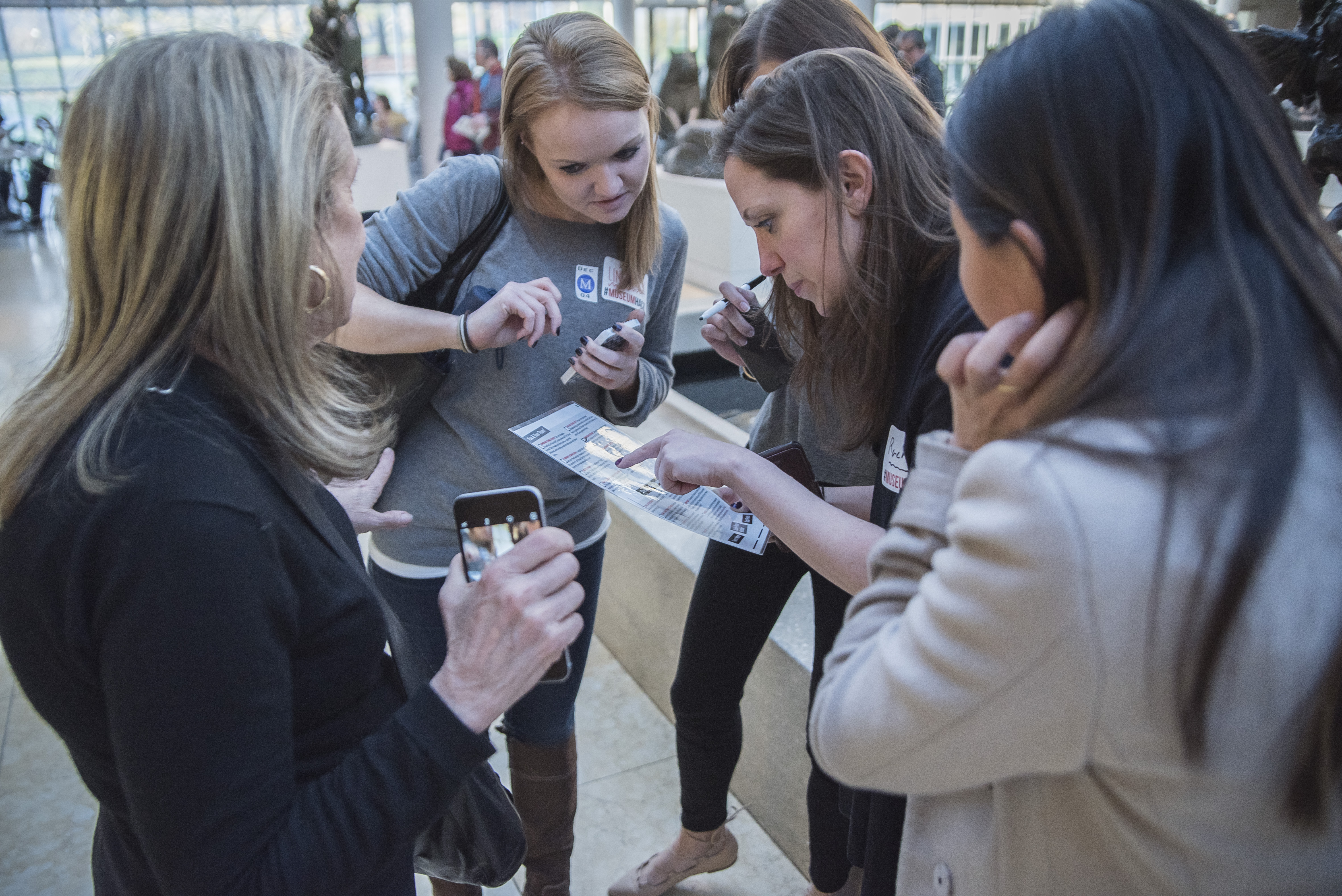 A Museum Hack group on a scavenger hunt. 